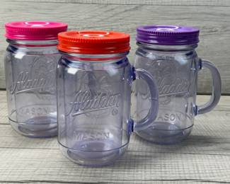 ALADDIN 20 OZ INSULATED PLASTIC MASON TUMBLERS