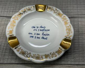 SINGER LIMOGES FRANCE PORCELAIN ASHTRAY