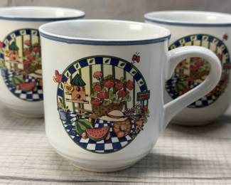 SUNSHINE GARDEN COFFEE MUGS INTERNATIONAL TABLEWORKS