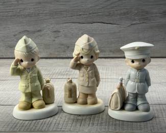 PRECIOUS MOMENTS FIGURINES MILITARY SALUTE