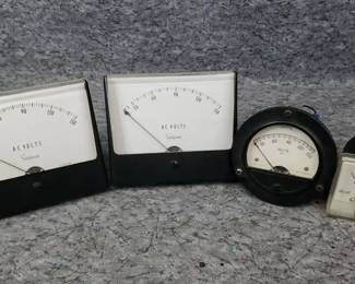 DW377 Simpson, Triplett, and Shurile Voltage Meters