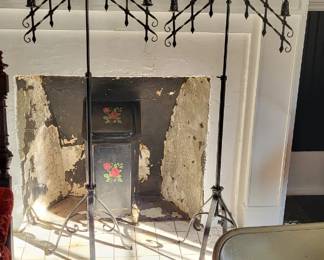 Wrought iron candleabras