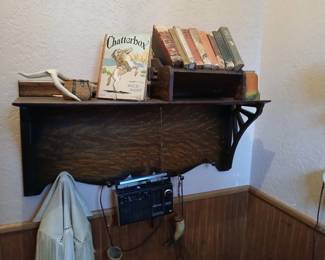 Quarter sewn bookshelf hall tree