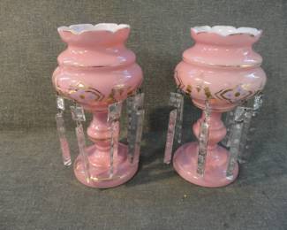 Cased Glass Mantle Lusters