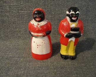 Black Americana Salt & Pepper Shakers