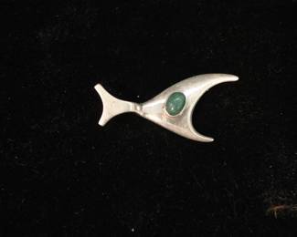 Sterling Taxco Fish Pin