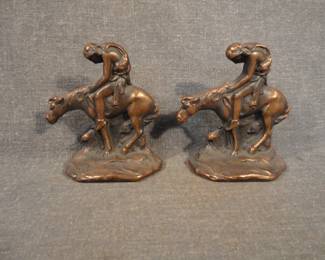 End of the Trail Cast Iron bookends