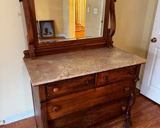 marble topped vanity dresser