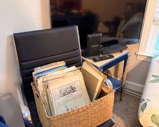Home office desk and computer setup