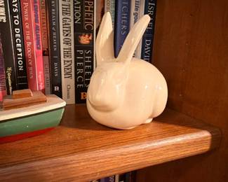 White ceramic bunny rabbit figurine