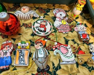 Hand-painted wooden Christmas ornaments collection