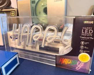Urbane Happy LED neon light sign
