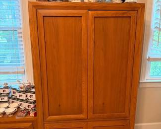 Tall solid wood cabinet wardrobe