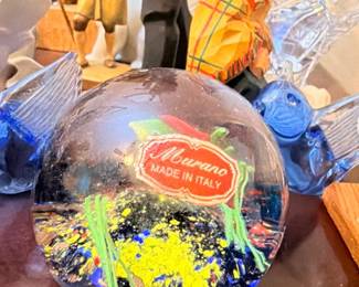 Murano Italian art glass paperweight