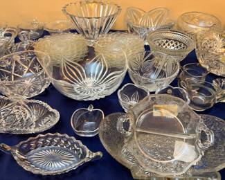 Cut crystal bowls and serving dishes collection