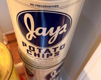 Vintage Jay's Potato Chips advertising tin