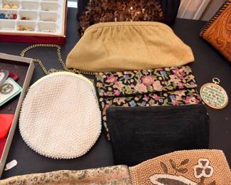 Vintage beaded handbags and evening clutch collection