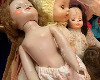 Vintage hard plastic baby dolls