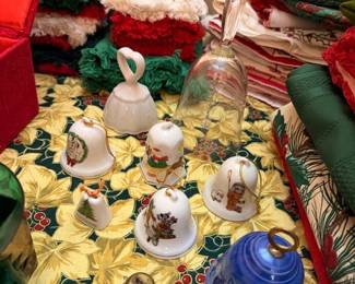 Porcelain Christmas bell collection
