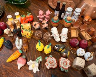 Vintage figural salt and pepper shaker collection