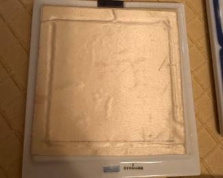 Danish ceramic photo frame back showing Denmark maker mark