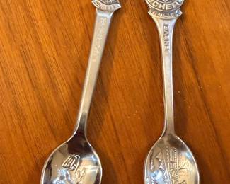 Pair of Rolex sterling silver souvenir spoons