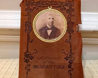 Antique leather book Autocrat of the Breakfast Table