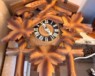 German Black Forest carved cuckoo clock