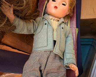 Vintage hard plastic walker doll