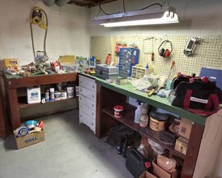Variety of tools and hardware