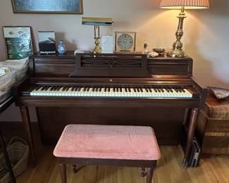 Piano with bench