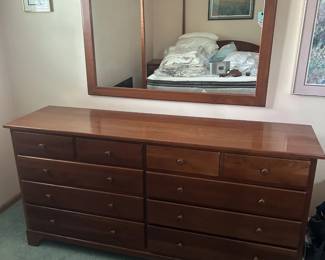 Dresser and mirror set
