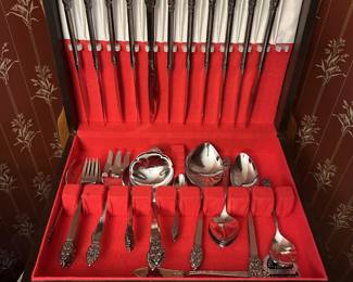 Antique silverware set