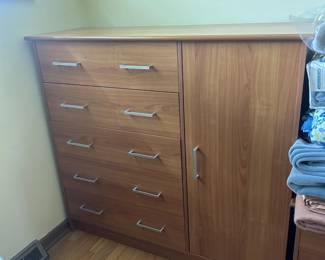 Dresser with drawers and cabinet