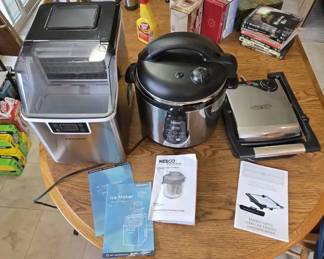 Ice Maker, Digital 3in1 Cooker, And Panini Grill