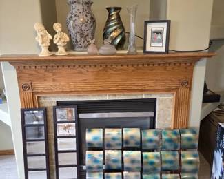 Home Decor Lot Vases, Figurines, Pictures, And Mirrors