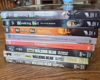 DVDs Of Breaking Bad, Modern Family, And The Walking Dead