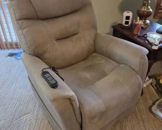 Power Lift Recliner Chair Remote Control, Taupe Fabric