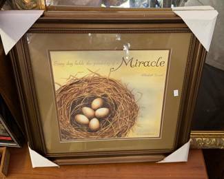 Home Interiors Nest with Eggs Picture