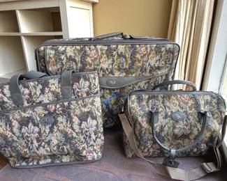 Vintage Diane von Furstenberg Tapestry Luggage Set