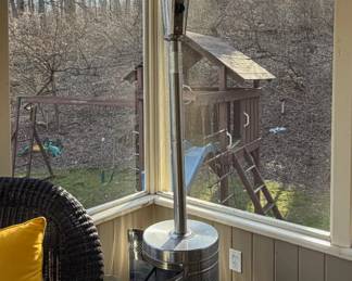 3 propane patio heaters with tanks, all working and ready to use.