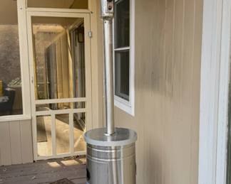 3 propane patio heaters with tanks, all working and ready to use.