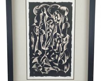 Abstract Figures Limited Edition Print by Hans Schell