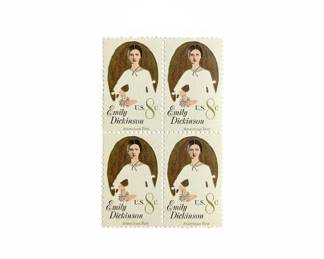 Emily Dickinson cent U.S. Postage Stamp  Block of Four