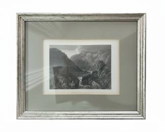 Pont Aberglaslyn Engraving by W. Radclyffe, after J.M.W. Turner