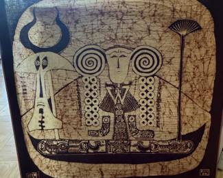Tayo Tekovi Quaye African Batik Textile Art Panel second image