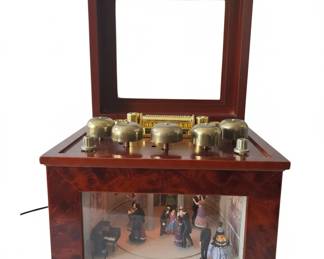 Gold Label Animated Concertina Music Box