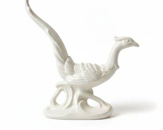 Vintage White Ceramic Pheasant Figurine