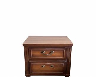 Vintage Hekman Two Drawer Side Table