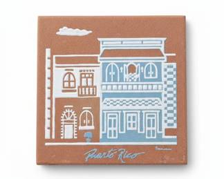 Puerto Rico Ceramic Tile Art by Sansou